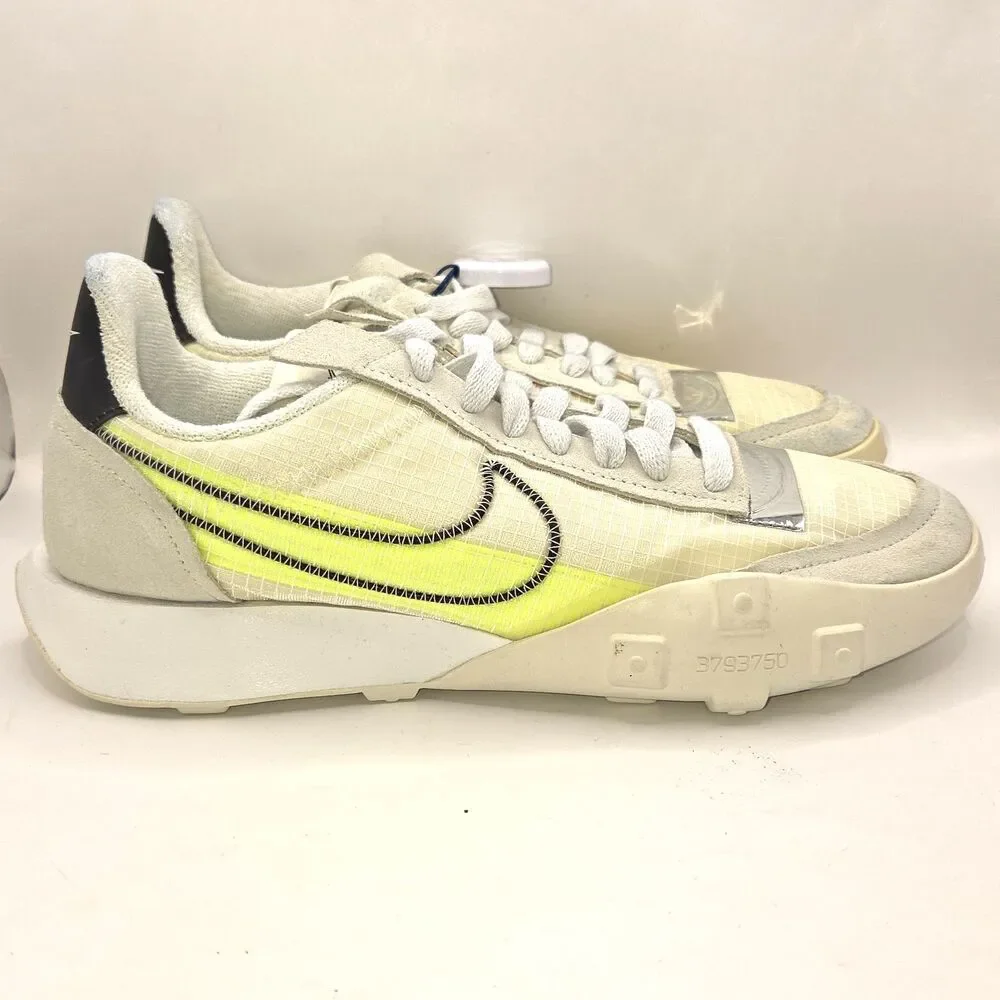 Nike Waffle Racer 2X Summit White Volt Womens Sz 7.5 DC4467-100 Authentic NWOB